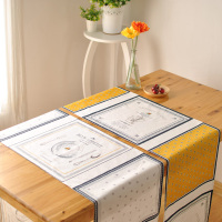 美式法式乡村北欧式简约咖啡馆西餐厅餐桌电视柜棉麻装饰桌旗