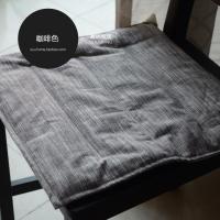 日式薄款简约素色素麻素布布艺色织纯色棉麻餐椅垫坐垫座垫垫子