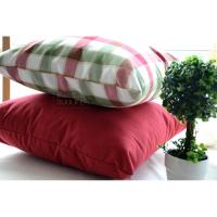 美式乡村田园怀旧格子纯棉红绿色条纹抱枕套/靠垫套/靠包套靠枕套