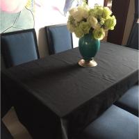 简约现代纯棉黑色纯色垫布办公室茶几桌布台布餐桌布布艺电视盖布