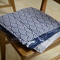 青海波波浪薄款日式和风传统图案抽象几何办公室椅垫坐垫座垫垫子