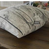 复古做旧仿真木纹木板枕套靠垫套靠包套靠枕套坐垫椅垫