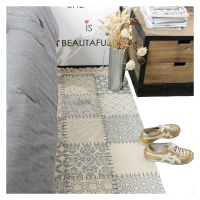 床边床前地毯房间卧室家用可机洗现代简约棉麻编织地垫床尾长方形