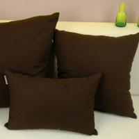 简约大方纯棉帆布深咖色咖啡色厚抱枕套/靠垫套/靠包套/靠枕套