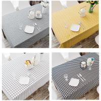 简约现代田园棉麻小清新桌布格子北欧文艺书桌茶几餐桌布艺盖布