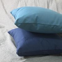 简约蓝色地中海风北欧风纯棉帆布抱枕套靠垫套靠包套