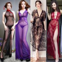 情趣内衣内裤性感诱惑长裙女夏睡裙透视深v低胸装蕾丝透明长裙骚