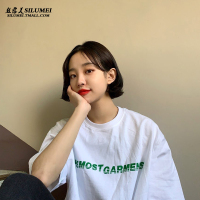 夏季情侣装韩版宽松百搭原宿风半袖ins潮纯棉短袖t恤女简约上衣服