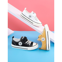 儿童帆布鞋女童小白鞋春秋男童鞋子潮中大童韩版休闲单鞋