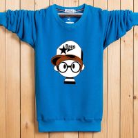 秋冬加绒加厚男士长袖t恤青少年初中高中学生男薄款卫衣保暖秋衣