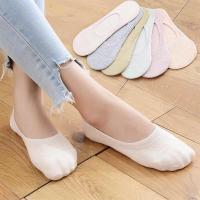 2-10双隐形袜袜子女夏季韩版浅口船袜硅胶防滑短袜吸汗防臭