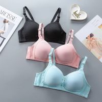少女内衣女学生韩版高中初中生发育期文胸无钢圈薄款纯棉胸罩聚拢