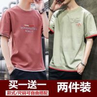 夏季新款男士薄款短袖t恤男韩版印花圆领体恤上衣男装夏