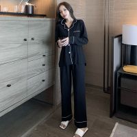 睡衣女春秋季纯棉长袖可外穿甜美可爱学生开衫秋冬薄款家居服套装