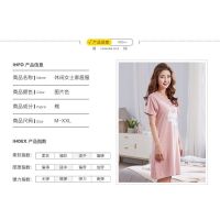 韩版睡裙女士夏纯棉短袖轻薄透气款睡衣春秋可爱卡通家居服