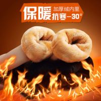 男女老人小孩加绒加厚保暖雪地靴袜子保暖地板袜拉绒袜