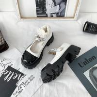 厚底复古白色玛丽珍鞋英伦风小皮鞋女夏季薄款配裙子日系jk鞋子女