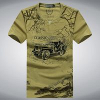 suolajipu/索拉男士短t恤v领休闲宽松纯棉t恤印花半袖上衣夏