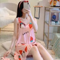 吊带睡裙女夏季带胸垫清新可爱韩版性感新款睡裙可外穿家居服