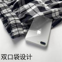 睡裤女夏季格子短裤纯棉时尚宽松透气居家可外穿全棉薄款梭织大码