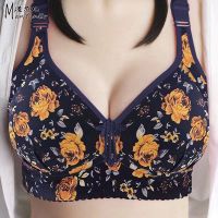 印花聚拢内衣女士防下垂侧收副乳罩性感无钢圈文胸罩杯