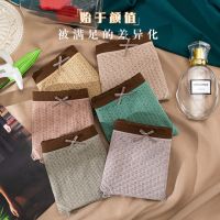 3条装新款内裤女透气中腰蕾丝包臀韩版女士三角内裤石墨烯裆抗菌