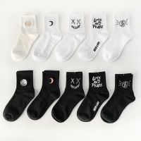 袜子女ins校园风春夏季薄款可爱韩版中筒袜短袜篮球袜日系|星球系列 10双(每色2双)均码适合35-40