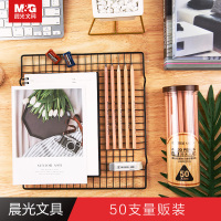 文具木杆铅笔hb/2h/2b六角形考试铅笔儿童三角正姿铅笔50支装awp30411