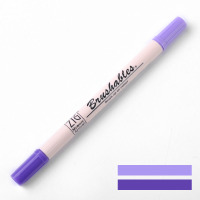 日本7700深浅双色双头软头水彩笔刷头笔brushlettering手账笔|紫色080