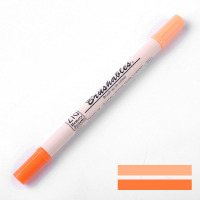 日本7700深浅双色双头软头水彩笔刷头笔brushlettering手账笔|桔红色070