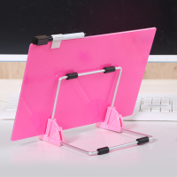 办公桌面小白板支架式记事板玻璃白板儿童液晶写字板迷你留言板H4|魅力粉25*35cm玻璃小白板