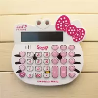 kitty提示时间大按键办公创意真人语音可爱卡通计算机韩国计算器|大号语音KT-3300白色放笔