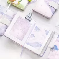 可爱紫色手帐本文艺精致手账本方格少女心彩页日记本子笔记本