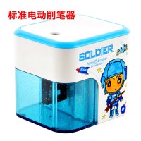 卡通可爱铅笔刀削笔器卡通转笔刀小学生手摇卷笔刀刨笔机儿童文具|8003蓝色【电动削笔器】