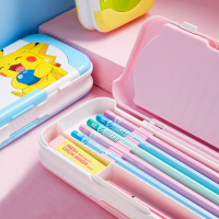 文具盒男女孩 小学生可爱大容量1-3年级多功能工能笔盒儿童 幼儿园大容量塑料铅笔盒简约