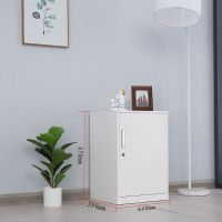 办公室组合文件柜铁皮柜资料柜档案柜书柜隔断柜储物柜矮柜子带锁|0.8 一抽白咔