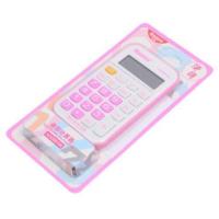 学生迷你便携式计算器小号彩色卡通计算机adg98169带挂绳|98169迷你计算器（粉色）