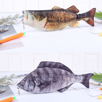 仿真创意鱼同款高中生韩版咸鱼笔袋鲫鱼钱包笔袋学生男女文具盒铅笔盒创意个性搞怪文具袋初中生