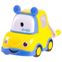 卡通削笔刀小学生用儿童自动转笔卷笔刀钻笔旋笔削笔器铅笔刨笔剥笔车笔机手摇手动消销绞彩铅|小车子黄色【收藏+，享优先发货】