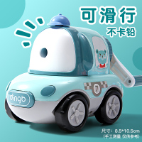 鼎邦铅笔刀自动进铅削笔器机手摇学生用卷笔刀多功能卡通钻刨旋绞小学生转笔刀文具学习用品礼物奖品礼|跑跑车/蓝色[可调粗细]