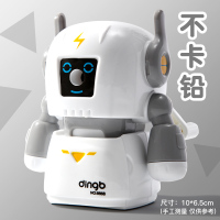 鼎邦铅笔刀自动进铅削笔器机手摇学生用卷笔刀多功能卡通钻刨旋绞小学生转笔刀文具学习用品礼物奖品礼|机器人/白灰[可调粗细]