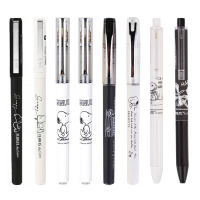 史努比系列限定联名款直液式走珠笔碳素黑色中性笔0.5可爱超萌学生用水性签字笔圆珠笔专用文具用品