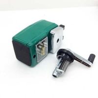 9116金属削笔器铁壳转笔刀自动铅笔刀商务办公手摇卷笔削笔刀|9116绿[全金属]送12支高档铅笔