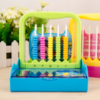 小学生学具盒计数器一二年级计算架儿童珠算盘数学教具幼儿园算数|CP-2809五行学具盒（蓝色）