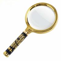 放大镜高清镜老人看报阅读眼镜高清看书|金龙柄90mm(送放大镜收纳袋)