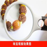 放大镜高清镜老人看报阅读眼镜高清看书|带灯放大镜(送3节电池+收纳袋)