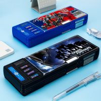 小学生文具盒男生双面网红铅笔盒多功能文具盒1-3-5年级笔盒