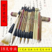 国画毛笔套装初学者小学生兼毫狼毫白云小号书法画画毛笔古风笔