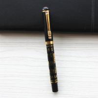 龙头三国演义图案238雕纹练字书写钢笔学生复古直尖美工尖