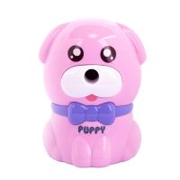 卡通手摇削笔器机儿童削笔刀卷笔刀铅笔刨小学生可爱学习文具用品|小狗款-粉色 送三十块4B橡皮擦和五十支原木铅笔